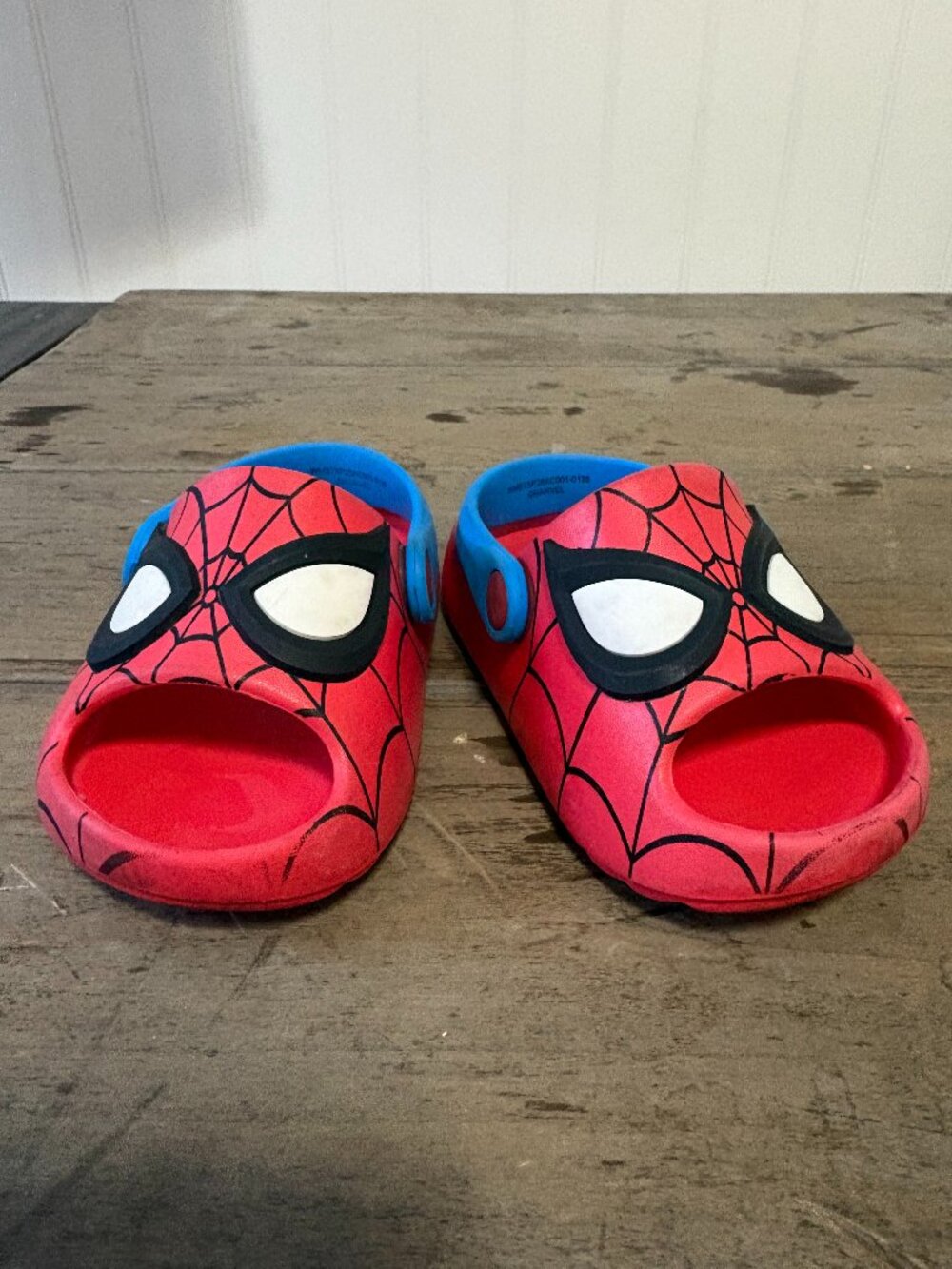 Spider-man Open-toed Molded Toddler Slide-in Clogs Red Size7-8.